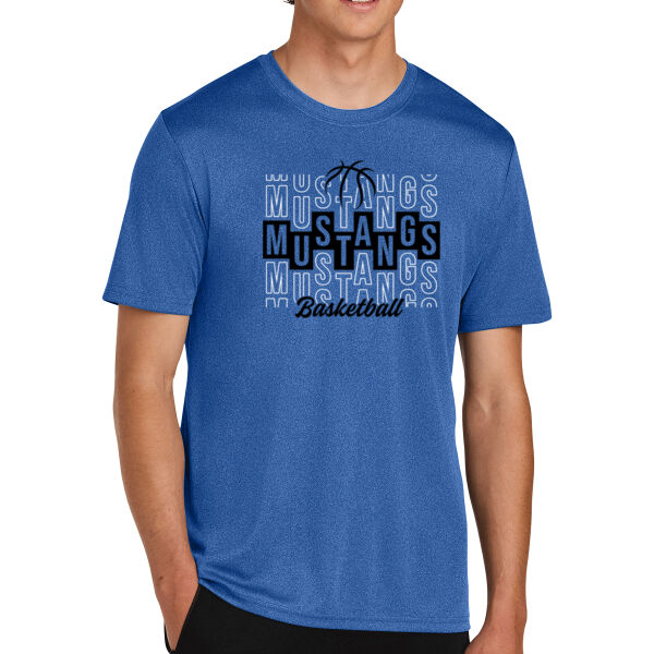 Stacked Mustangs - Heather Performance Tee Thumbnail