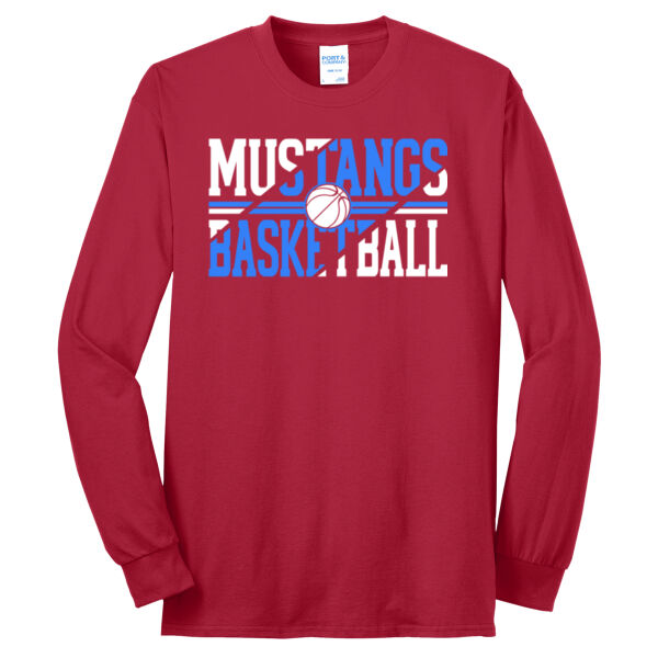 Mustang Basketball Slash - Long Sleeve Core Blend Tee Thumbnail